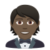 🤵🏿 person in tuxedo: dark skin tone display on JoyPixels